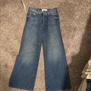 MOTHER women’s Denim wide leg Jeans